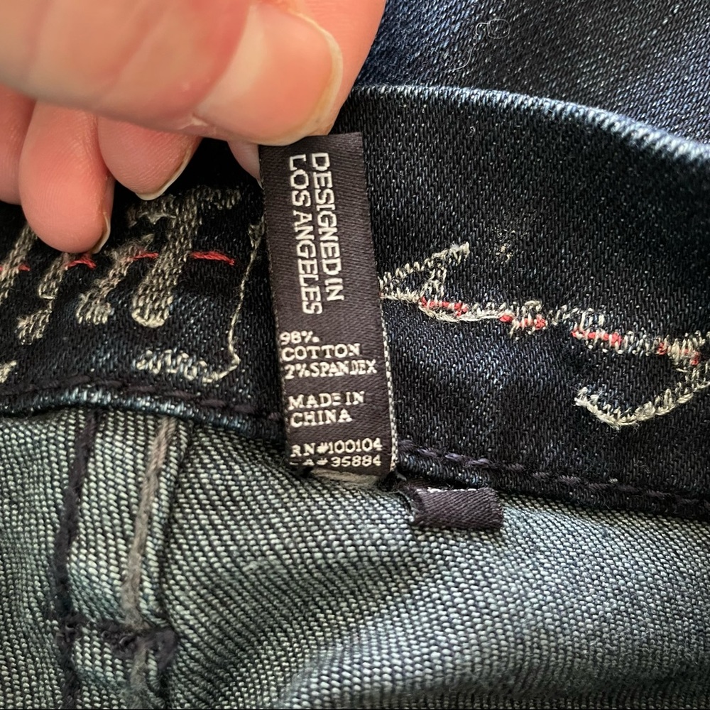 !It Denim Dark Blue Jean Denim Mini Skirt Size 26 - Picture 9 of 11